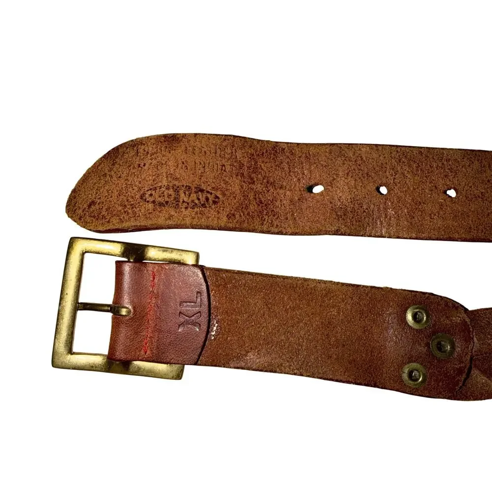 Brown Braided Leather Belt Old Navy Casual Boho Western Style XL cottagecore